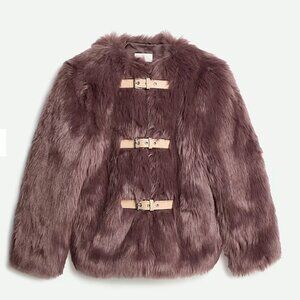 NEW WITH TAGS - M&S X SIENNA MILLER Buckle Detail Faux-Fur Jacket SIZE US 10